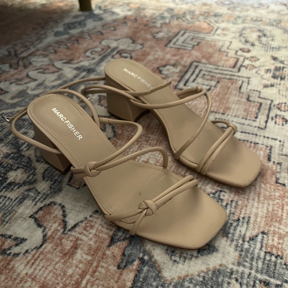 Marc Fisher Nude Heels Sandals